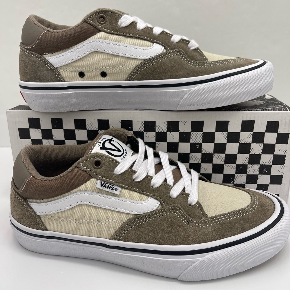 Vans WMNS Rowan
Walnut Sneakers 
VN0A5JIC1NU Tan and White Sneakers